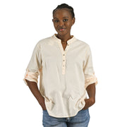 Thin stripe placket shirt