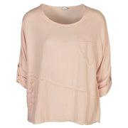 Raw edge oversized top