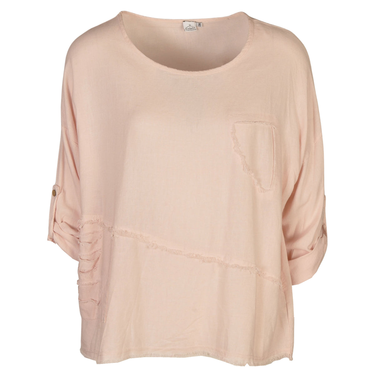 Raw edge oversized top