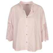 Lace trim sleeve shirt