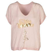 2 textured foil flower top