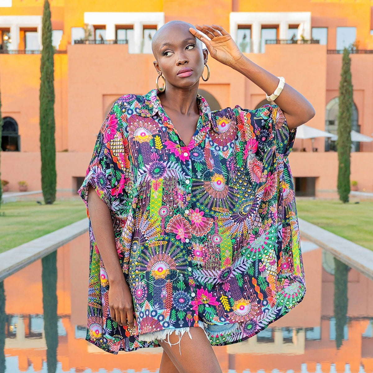Swing Peacock feather shirt