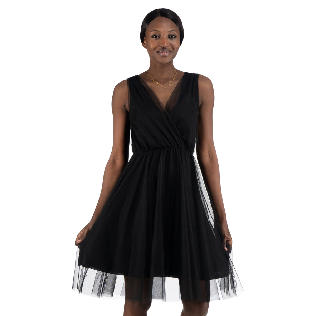 Mesh tiered midi dress