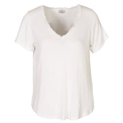 Fringe neck line t-shirt