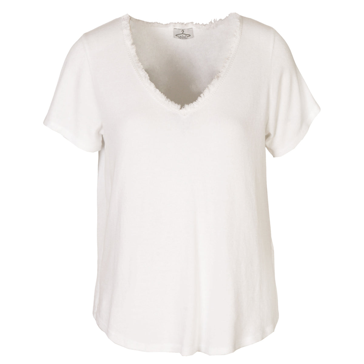 Fringe neck line t-shirt
