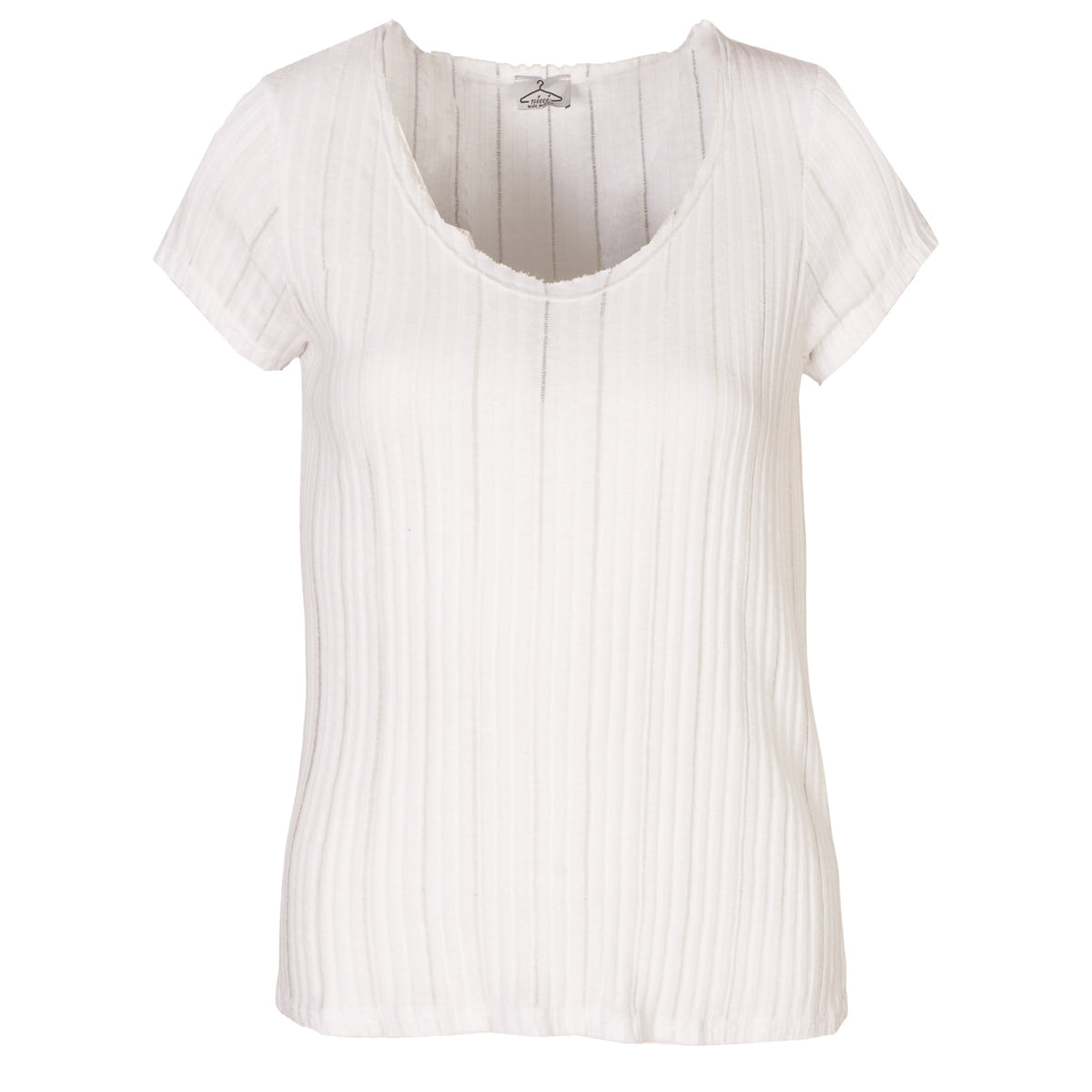 Sheer stripe t-shirt