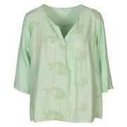 Embroidered paisley long shirt