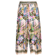 Giant parrot print silky pant