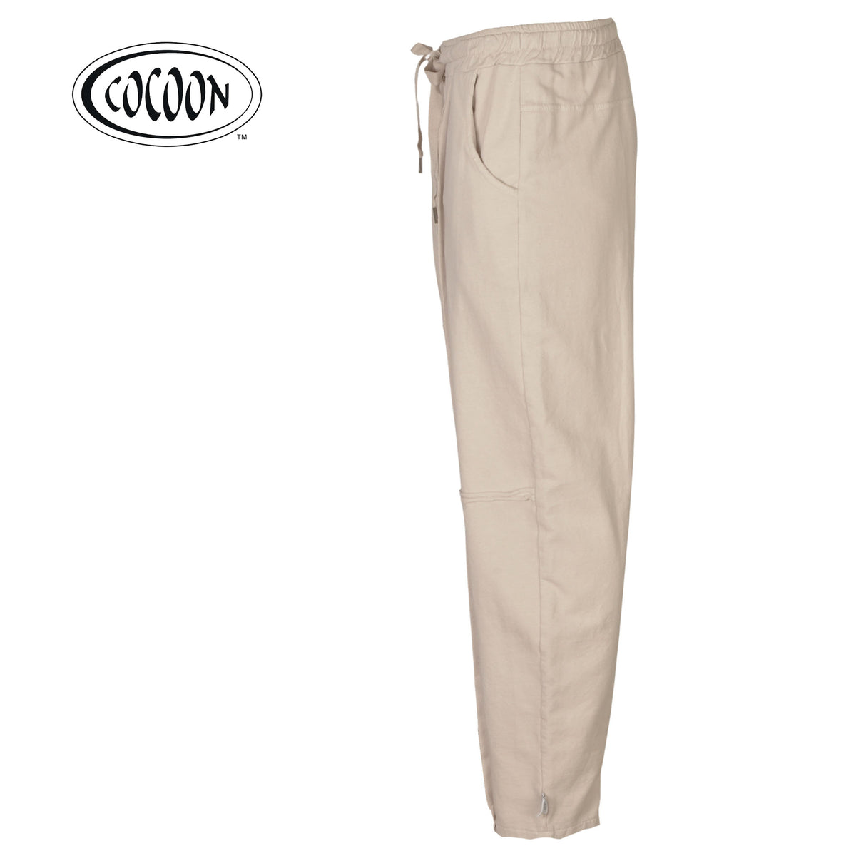Cocoon raw-edge patch track pant