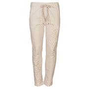 Embroidered flower pant