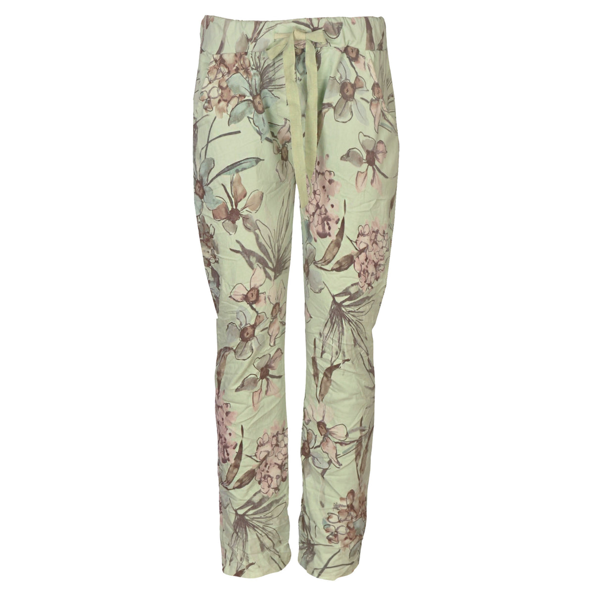 Hydrangea print pants