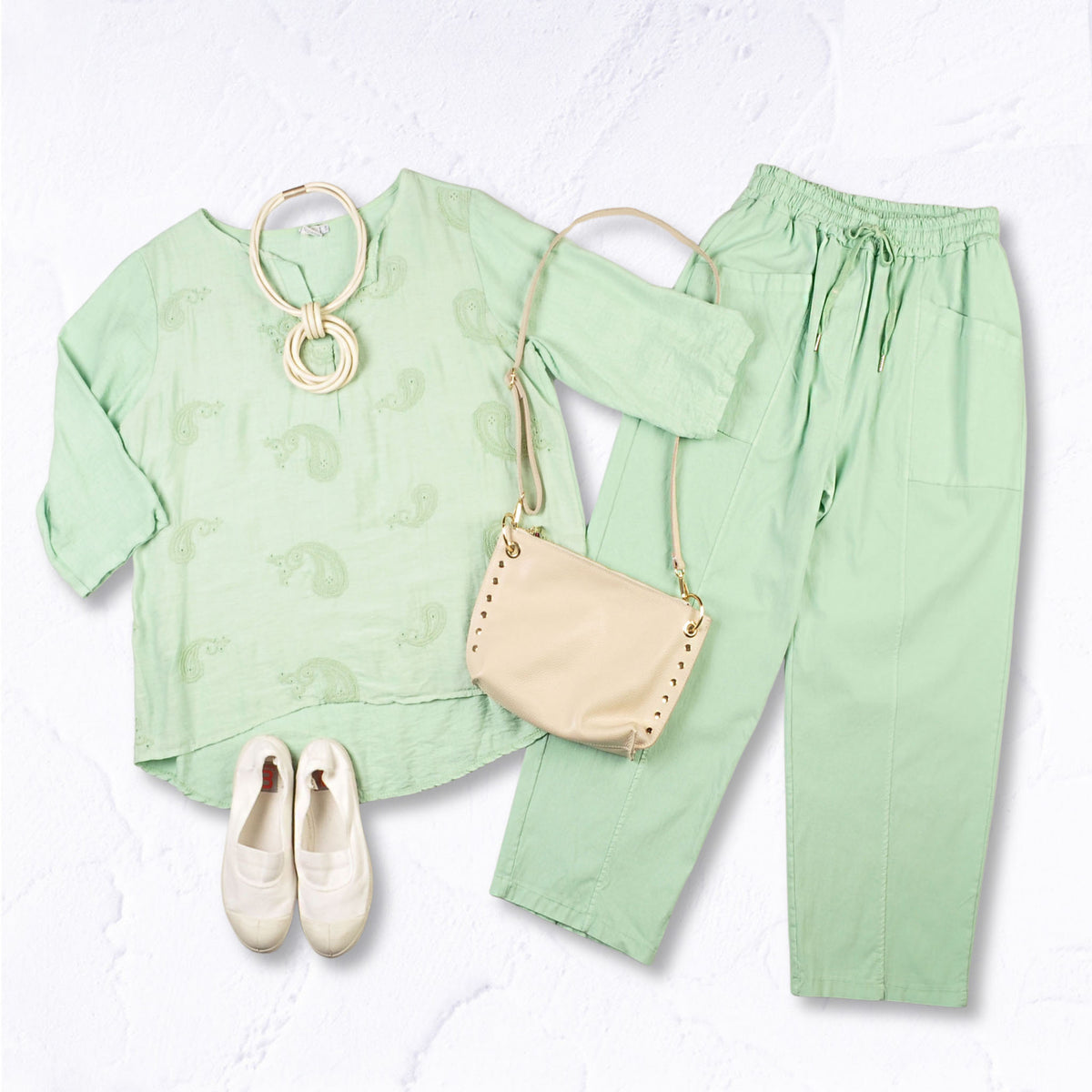 Embroidered paisley long shirt