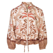 Heraldic print bomber