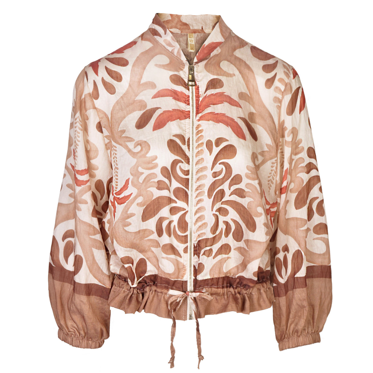 Heraldic print bomber