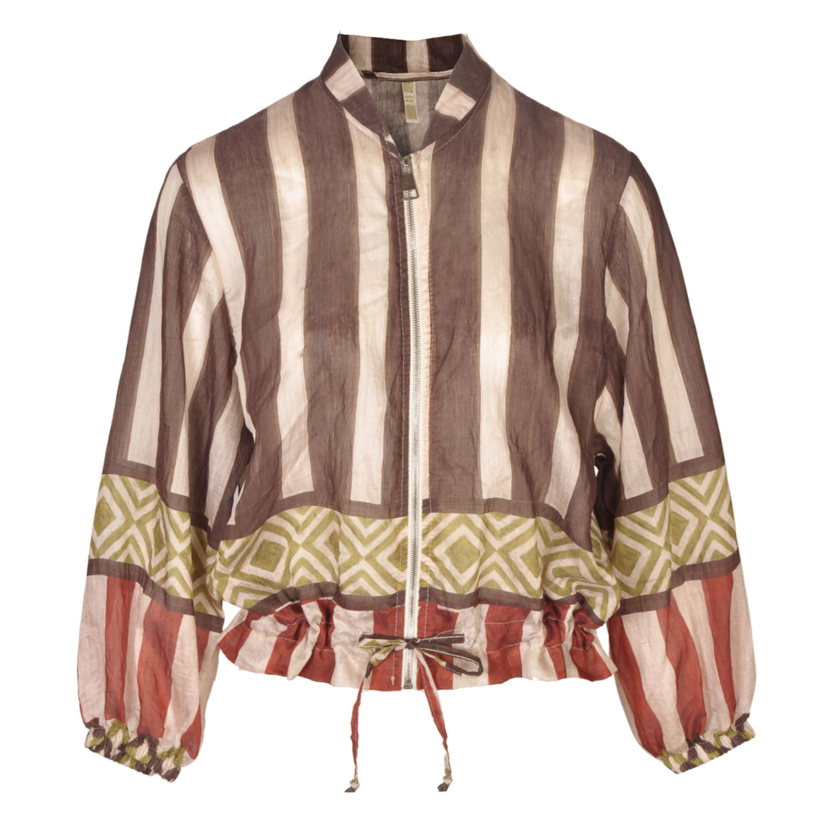 Stripe print bomber
