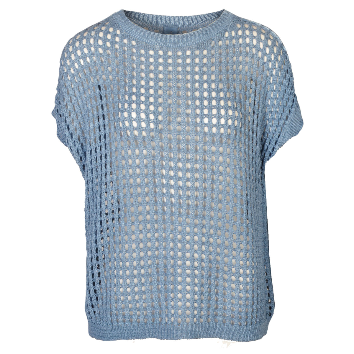 Overdyed holey boxy knit