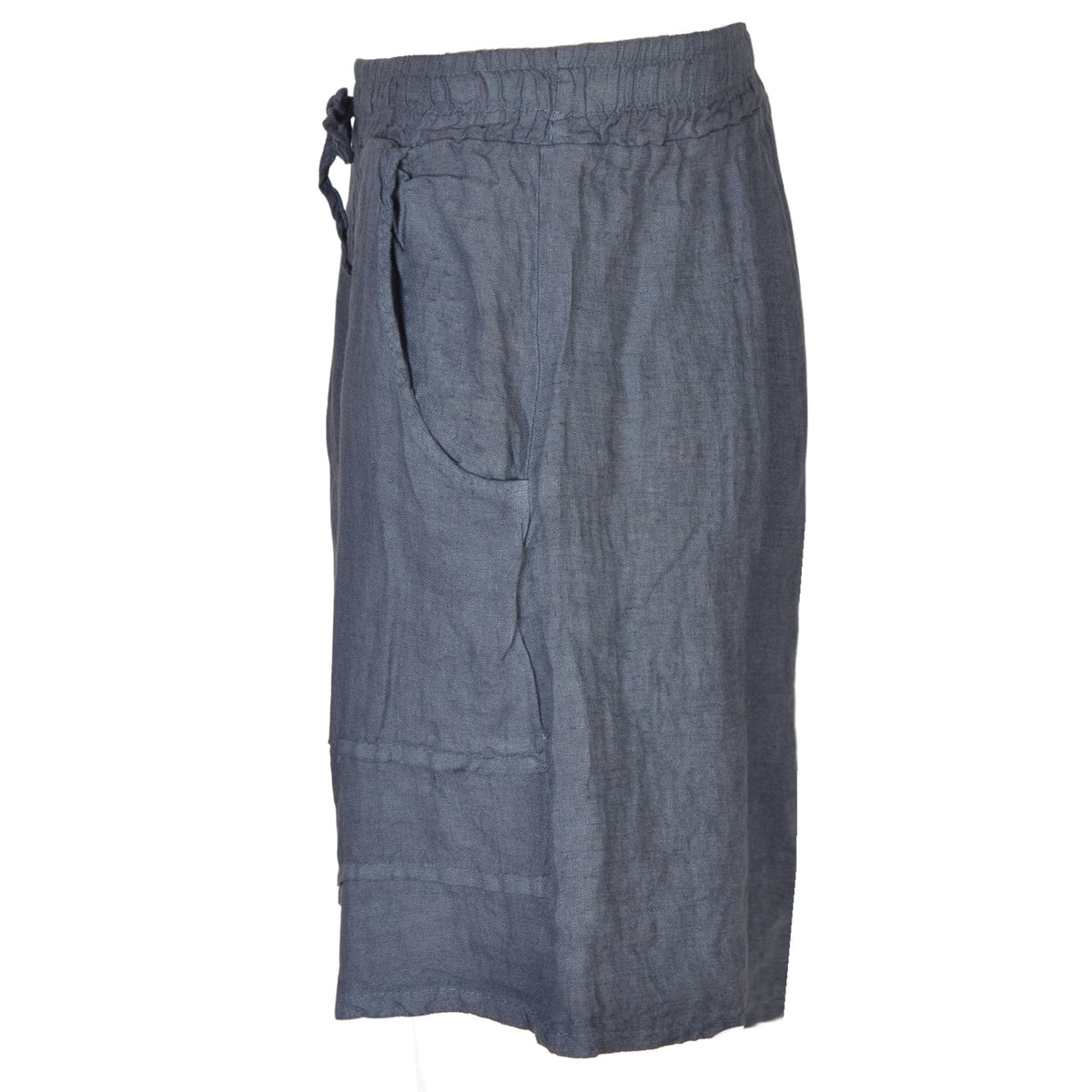 Tuck linen shorts