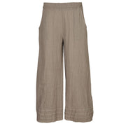 Tuck wide leg basic linen pant