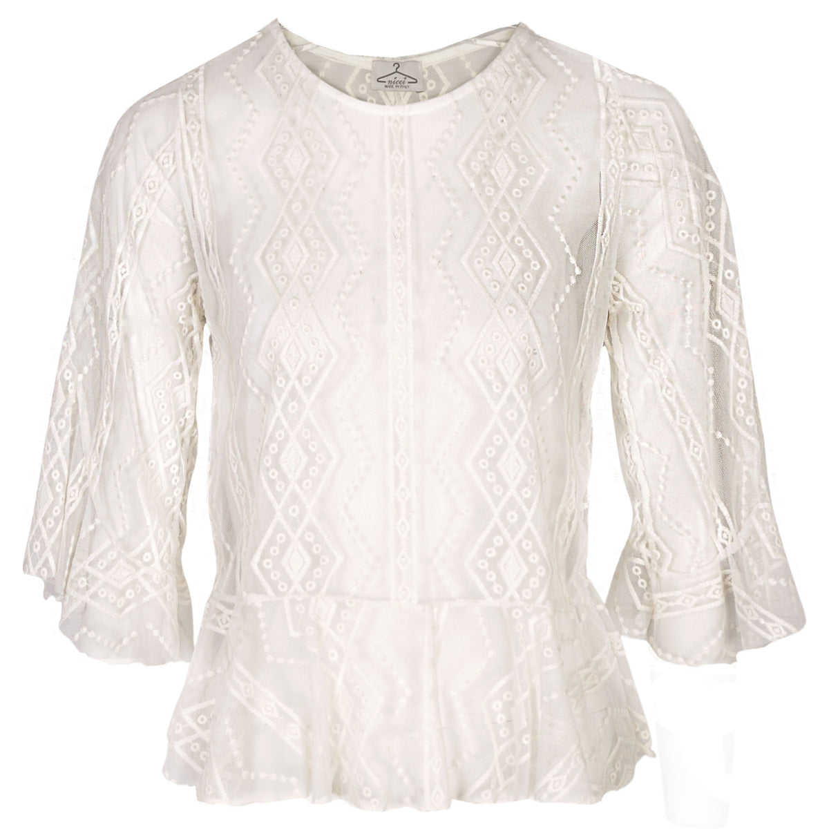 Peplum lace blouse