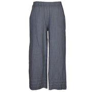Tuck wide leg basic linen pant