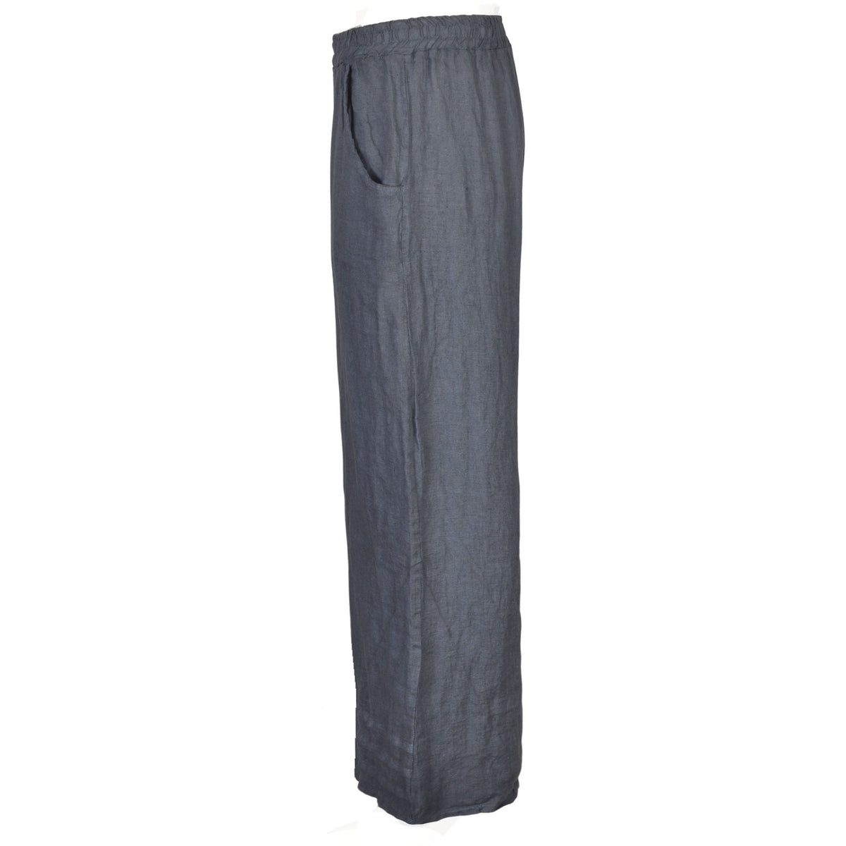 Tuck wide leg basic linen pant