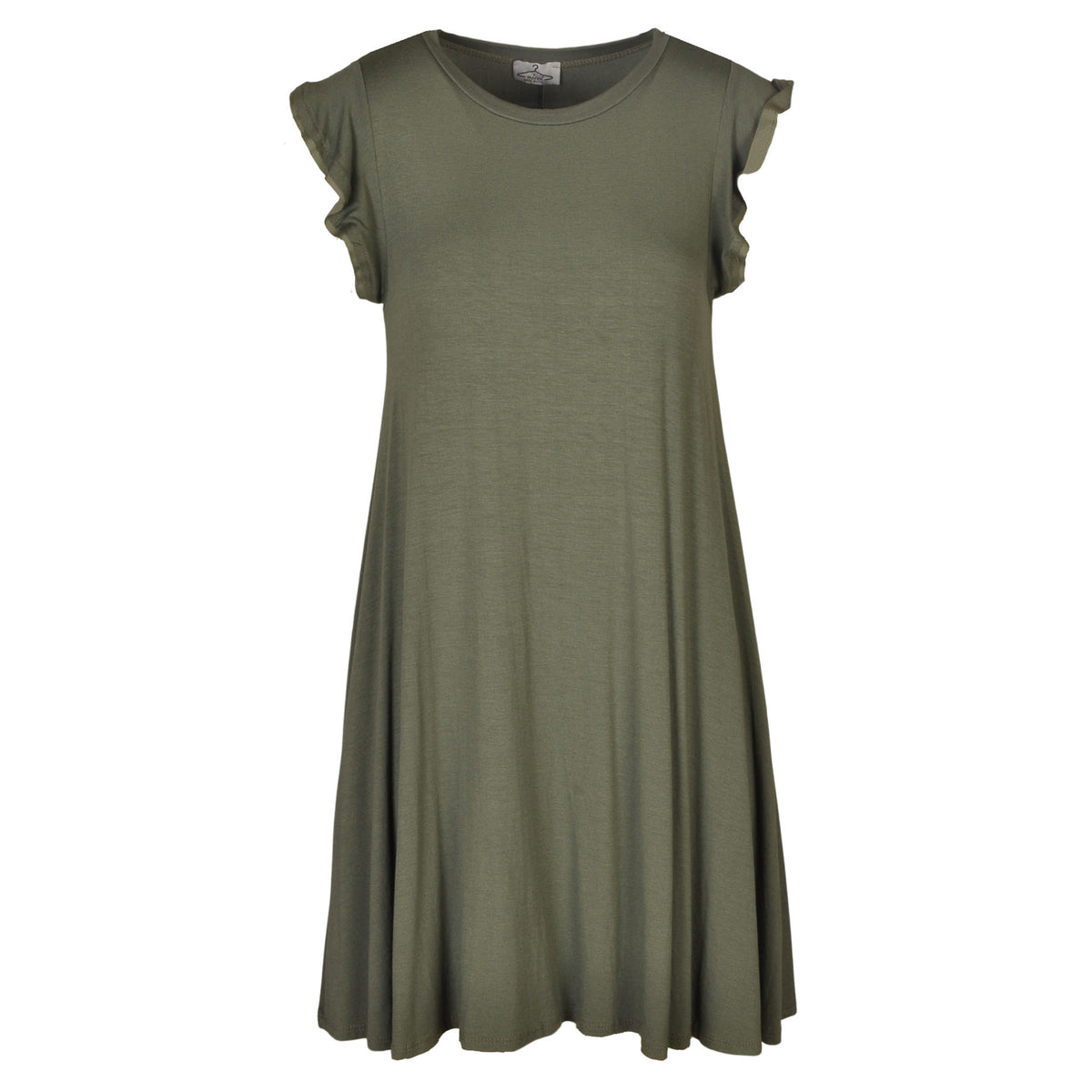 Frill sleeve a-line dress