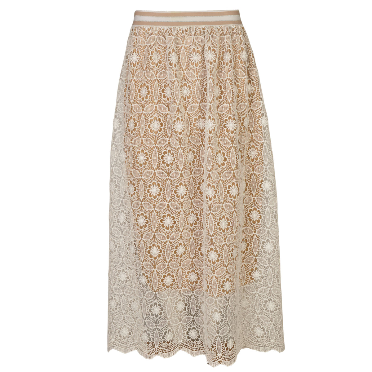 Lace double layer skirt