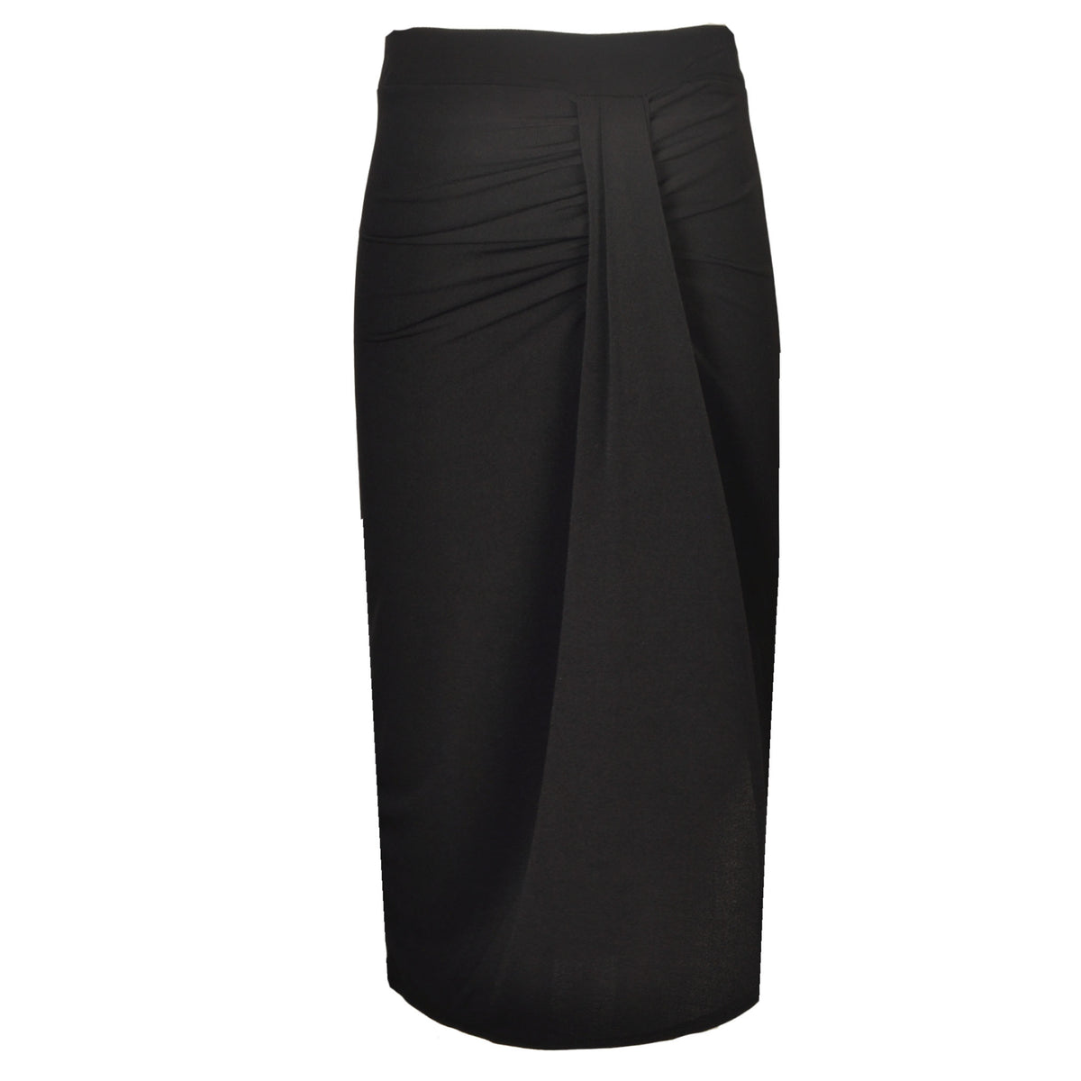 Tucked pleat fitted skirt