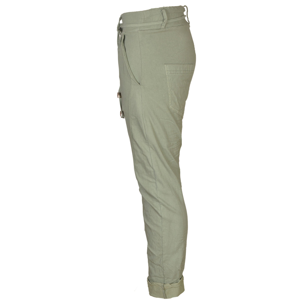 Thin belt harem pant