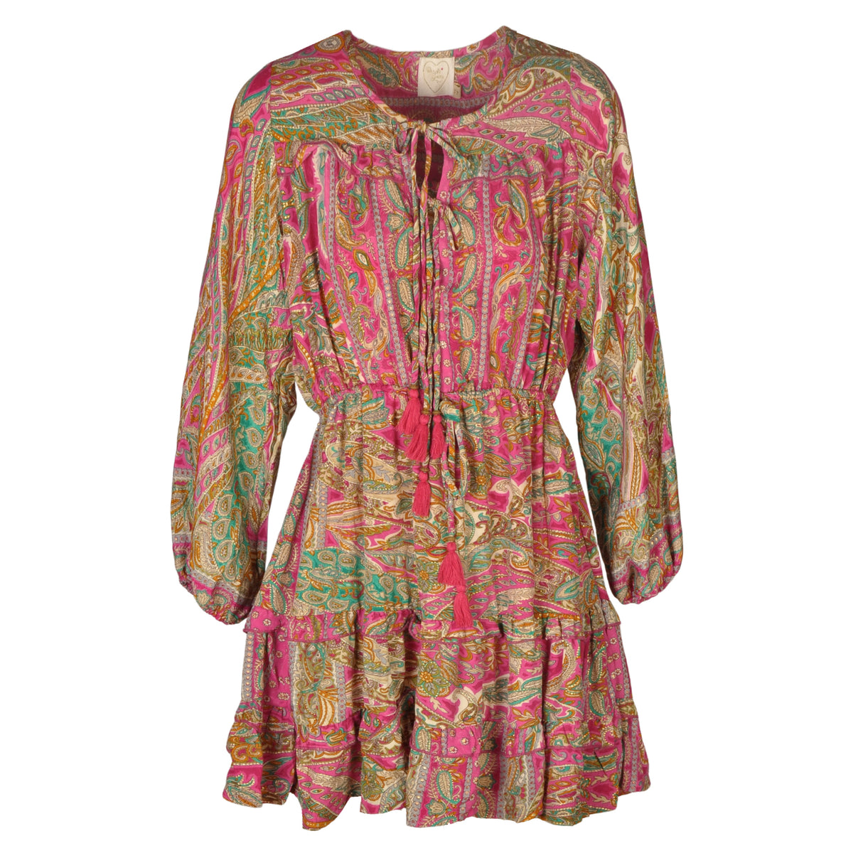 Tiered tassel mini dress